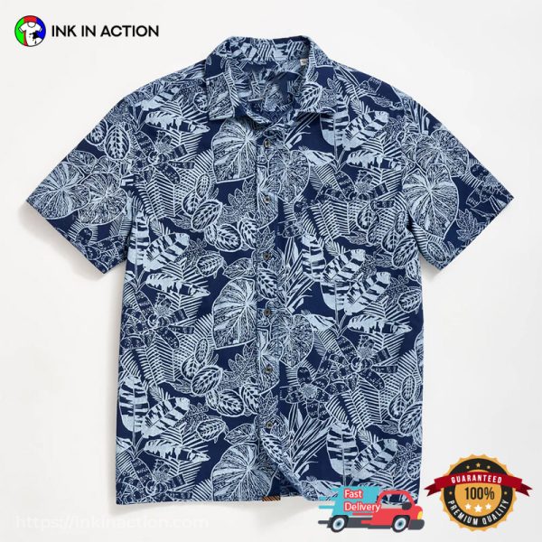 Indigo Botanical Treme Men’s Hawaiian Shirts
