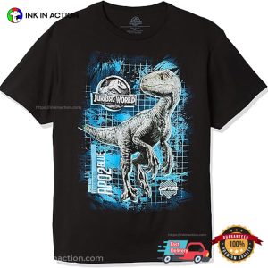 Jurassic World Blue Raptor Grid T Shirt 3