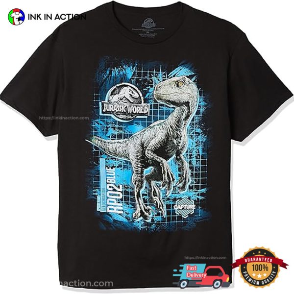 Jurassic World Blue Raptor Grid T-shirt