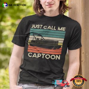 Just Call Me Captoon Vintage Boat T-Shirt
