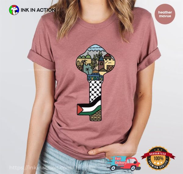 Key To Free Palestine Comfort Colors T-shirt