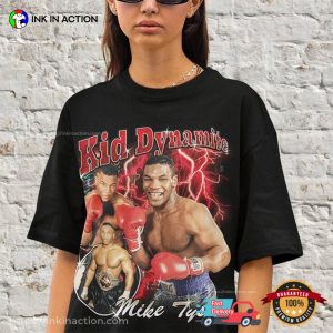 Kid Dynamite Mike Tyson Boxing Collage Vintage Style T-Shirt
