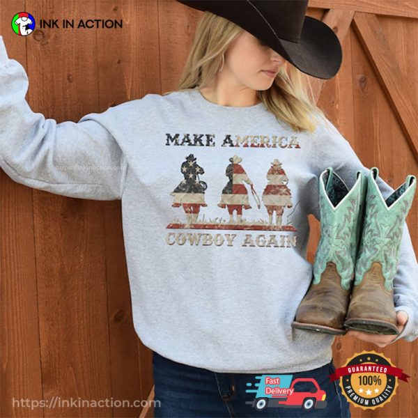 Make America Cowboy Again Coors Cowboy USA T-shirt