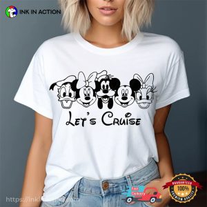 Mickey and Friends Let’s Cruise Retro 90s Disney Cruise T-Shirts
