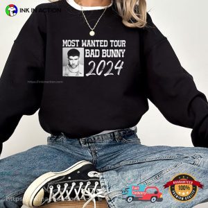 Most Wanted Tour 2024Graphic bad bunny shirt 1