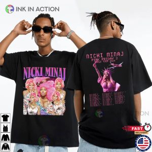 Nicki Minaj Highlights Pink Friday 2 Nicki Minaj Tour Date 2 Sided T-Shirt