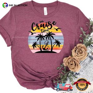 On Cruise Time Vintage Tropical Family Vacatiion Comfort Colors T Shirt 1