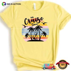 On Cruise Time Vintage Tropical Family Vacatiion Comfort Colors T Shirt 2