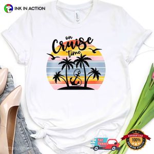 On Cruise Time Vintage Tropical Family Vacatiion Comfort Colors T Shirt 3