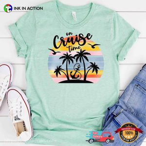 On Cruise Time Vintage Tropical Family Vacatiion Comfort Colors T Shirt 4