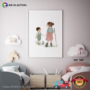 Personalized Brother And Sister Wall Art, happy sibling day Apparel 1