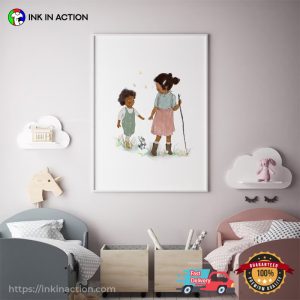 Personalized Brother And Sister Wall Art, happy sibling day Apparel 3