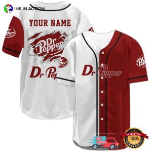 Personalized Dr Pepper Baseball Jersey