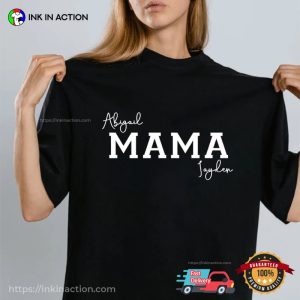 Personalized Kids MAMA Basic T Shirt. custom gifts for mom 1