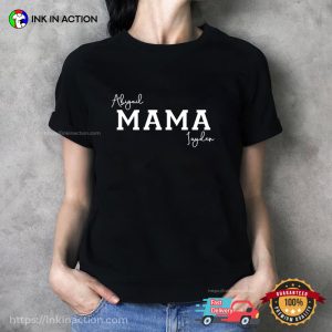Personalized Kids MAMA Basic T-shirt. Custom Gifts For Mom