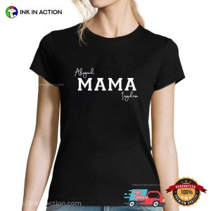 Personalized Kids MAMA Basic T Shirt. custom gifts for mom 3