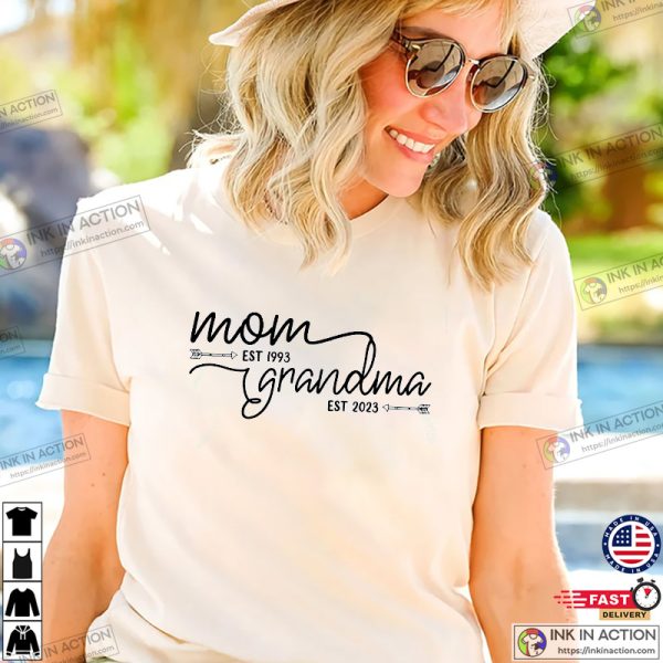 Personalized Mom Est Grandma Est Shirt