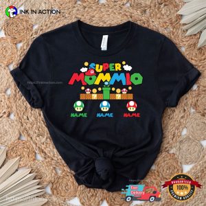 Personalized Super Mommio And Kids Mushroom Comfort Colors T-shirt