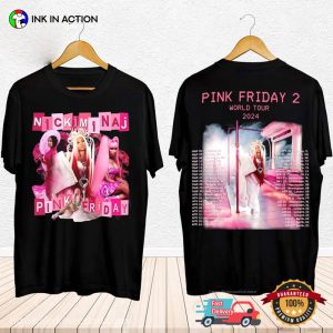 Pink Friday 2 World Tour 2024 Schedules 2 Sided Shirt, nicki minaj merch 2