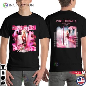 Pink Friday 2 World Tour 2024 Schedules 2 Sided Shirt, nicki minaj merch