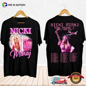Pink Friday 2 Nicki Minaj Concert Tour 2 Sided T-shirt