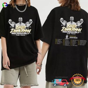 Religiously The Bailey Zimmerman Tour Dates 2024 2 Sided T-Shirt
