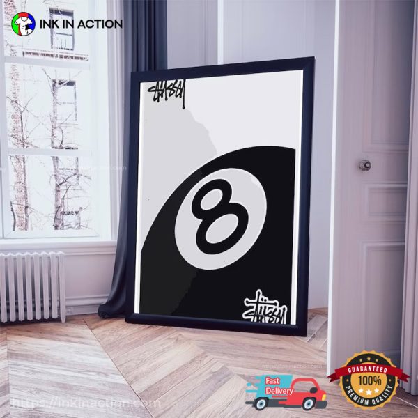 Retro Stussy Black And White Poster No.3