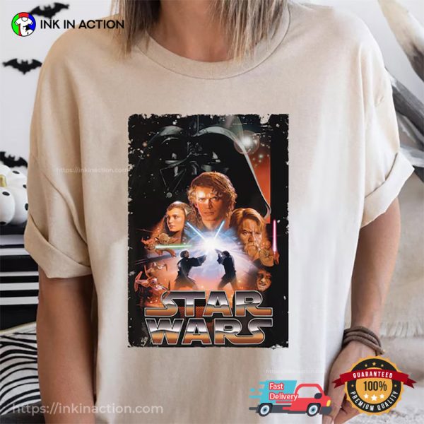 Retro Disney Star Wars Movie Poster Comfort Colors T-shirt