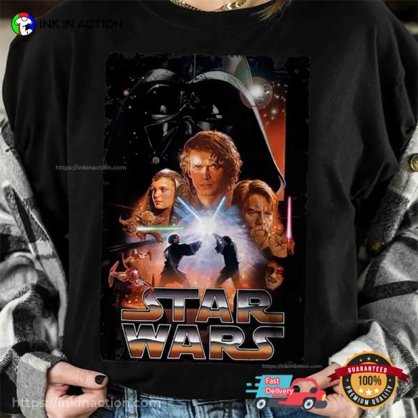 Retro Disney Star Wars Movie Poster Comfort Colors T-shirt