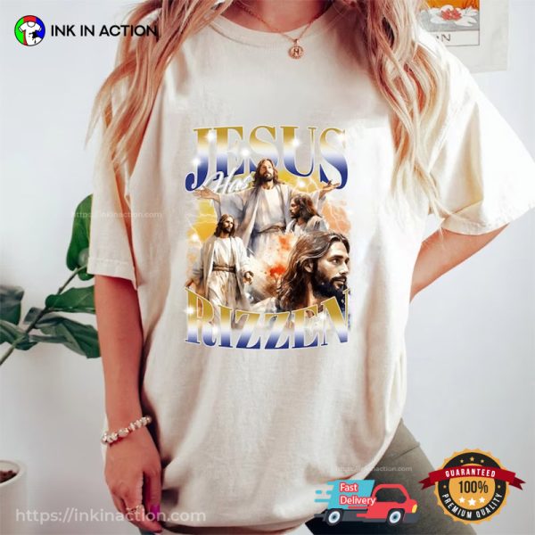 Retro Jesus Has Rizzen Shirt