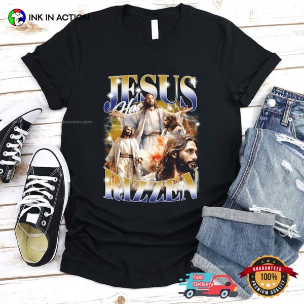 Retro Jesus Has Rizzen Shirt