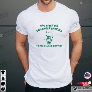 Silliest Soldiers Kid Cat Funny Meme T-shirt