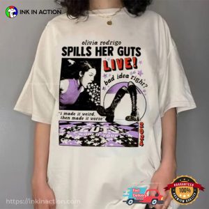 Spills Her Guts Vintage Funny Olivia Rodrigo T-shirt