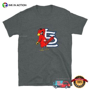 St louis cardinal baseball Fredbird Mascot T Shirt 3