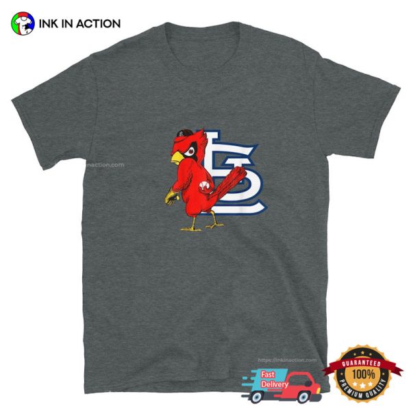 St Louis Cardinal Baseball Fredbird Mascot T-shirt