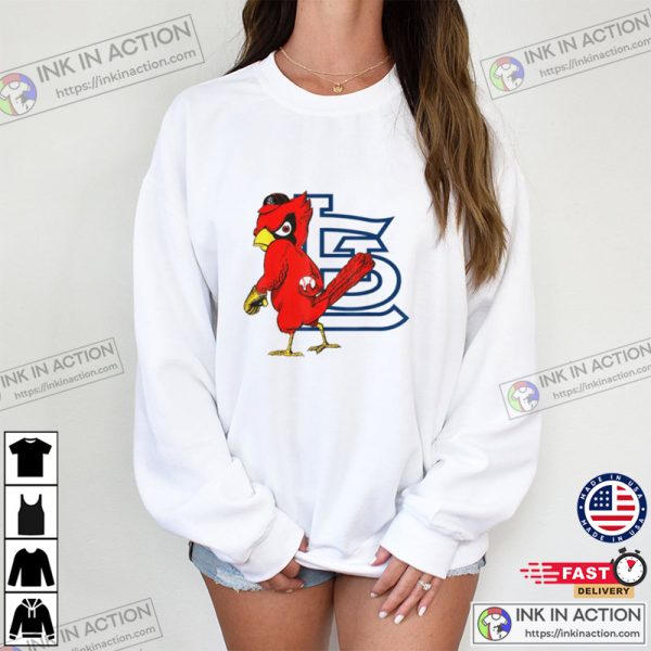 St Louis Cardinal Baseball Fredbird Mascot T-shirt