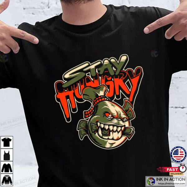 Stay Hungry Monster Money Bag Jordan 5 Retro Olive Collection T-shirt