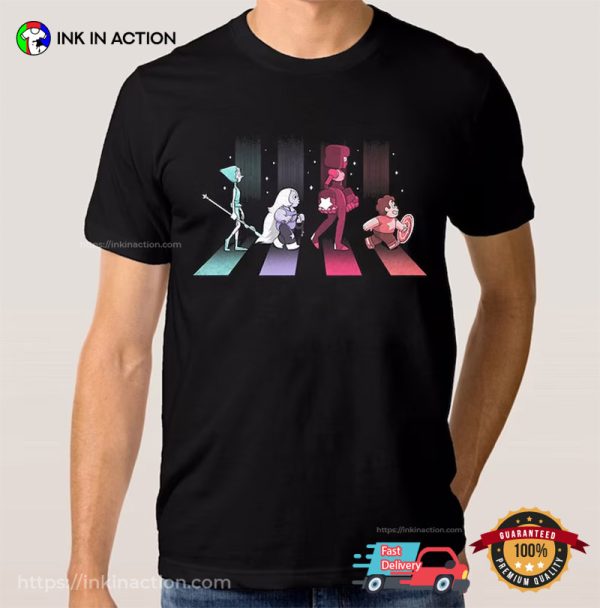 Steven Universe Crystal The Abbey Road Beatles Inspired T-Shirt