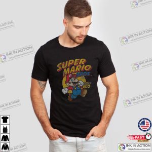 Super Mario Bros Retro 80s Game T Shirt