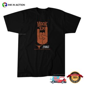 TEXAS BASKETBALL HOOK 'EM T shirt 2
