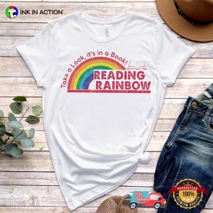 Take A Look, It's Is A Book Reading Rainbow Vintage T Shirt 3