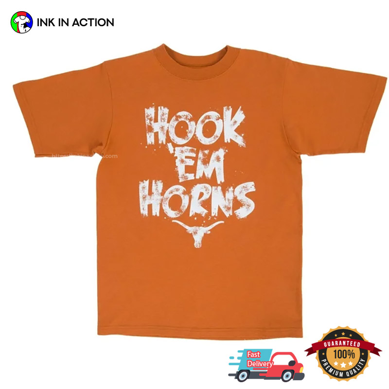 Texas Longhorns NCAA Hook Em Horns Shirt - Print your thoughts