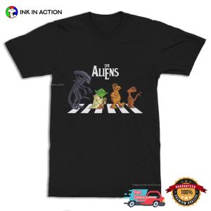 The Aliens Movie Characters the abbey road beatles Inspired T Shirt 3