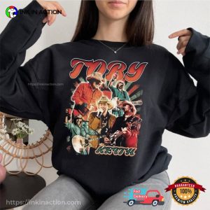 Toby Keith Collage Retro 90s Style T-Shirt
