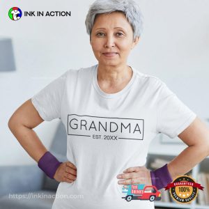 Vintage Grandma Est Custom Year T Shirt 3