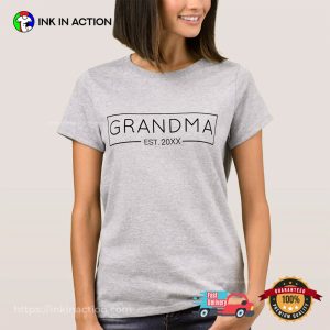 Vintage Grandma Est Custom Year T Shirt
