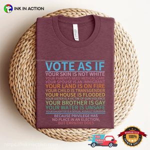 Vote As If Human's Right, lgbt pride t shirt 1