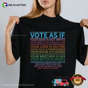 Vote As If Human's Right, lgbt pride t shirt