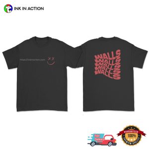 Walls Album Louis One Direction Smile Face 2 Sided T-shirt