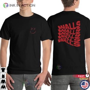 Walls Album Louis One Direction Smile Face 2 Sided T-shirt